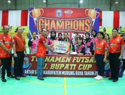 DKOP Putra Dan RSUD Putri Juarai Turnamen Futsal Pj Bupati Cup Murung Raya