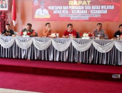 Pemkab Mura Adakan Rapat Penetapan Dan Penegasan Tata Batas Desa/Kelurahan Lingkup Kecamatan Sumber Barito