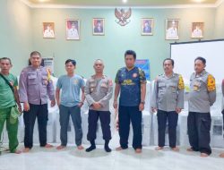 Kapolsek Jaya Karya Samuda dan Ketua Satgas Linmas Kecamatan MHS, Cek Kesiapan Logistik dan Personel