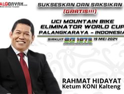Ketua KONI Kalteng: UCI MTB Eliminator World Cup 2024 Berikan Dampak Positif Bagi Olahraga dan Perekonomian