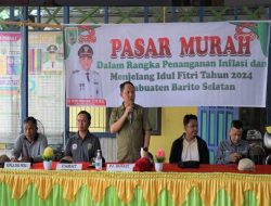 Tekan Inflasi, Pemerintah Barsel Menggelar kegiatan Pasar Murah di Desa Patas 1 Kecamatan Dusun Selatan
