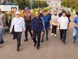 Gubernur Kalteng dan Ketua DPRD Kalteng Gelar Jogging di Bundaran Besar