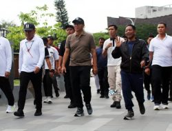 Bupati Mura Bersama Gubernur Agustiar Sabran, Joging Sore di Bundaran Besar Palangka Raya