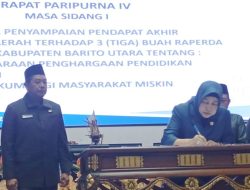 Bupati Sampaikan Pendapat Akhir atas Tiga Raperda Inisiatif DPRD Barito Utara