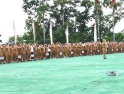 Pimpin Apel Gabungan, Ini Pesan Plt Sekda Murung Raya