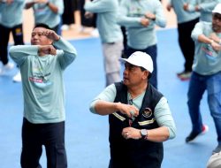 Bupati Dan Wakil Bupati Barito Utara Ikuti Senam Sehat Massal Peringati Haornas 2025