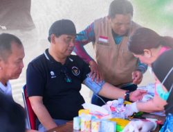 Bupati Barito Utara Ikuti Cek Kesehatan Gratis Bersama ASN Usai Senam Pagi