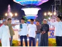 Didampingi Sejumlah Kepala OPD, Bupati Barito Utara Tinjau Penataan Lampu Kota