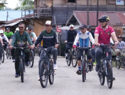 Bupati Barito Utara Gowes Sambil Pantau Kebersihan dan Kondisi Kota