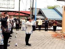 Bupati Barito Utara Perkuat Budaya Disiplin ASN Lewat Apel di Disdagrin Barito Utara