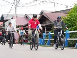 Bupati Pantau Kebersihan Kota dan Progres Siring WFC Lewat Gowes Pagi